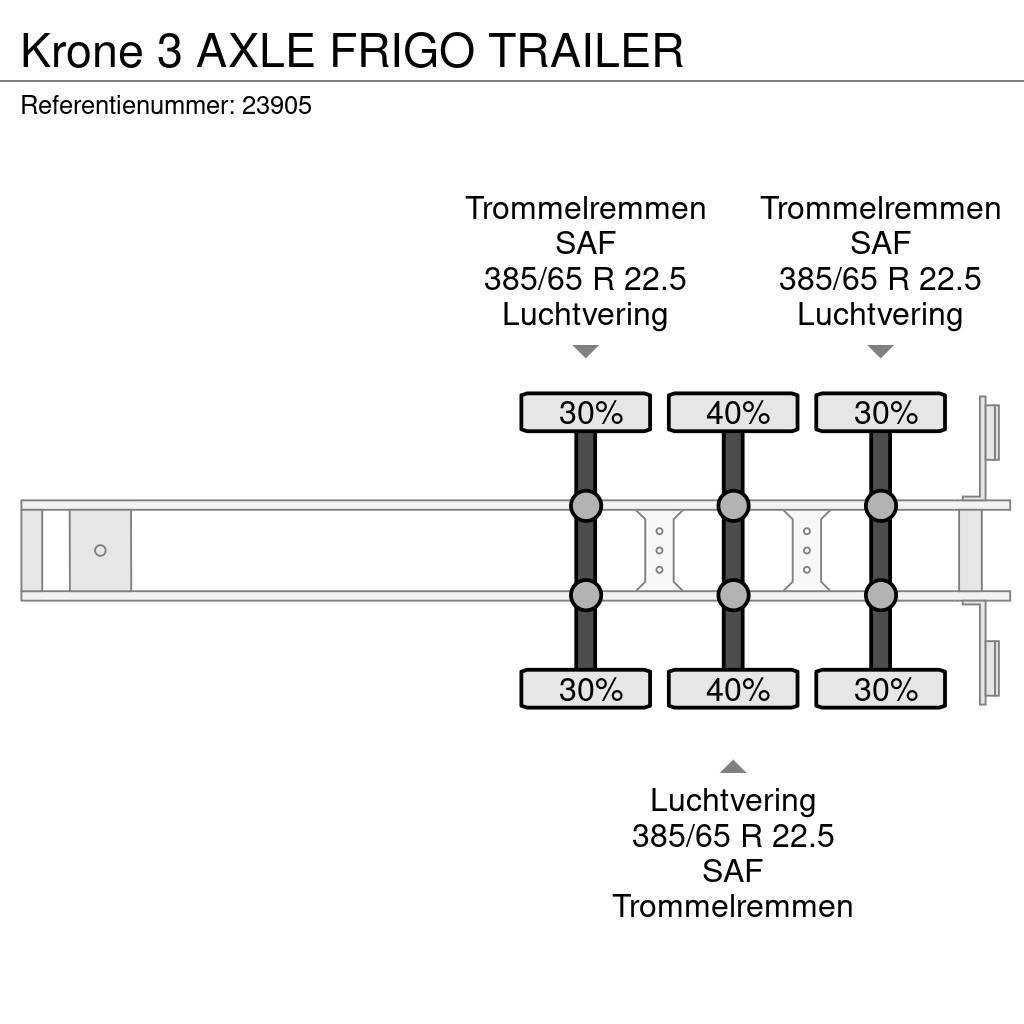 Krone 3 AXLE FRIGO TRAILER Semi-remorci cu temperatura controlata
