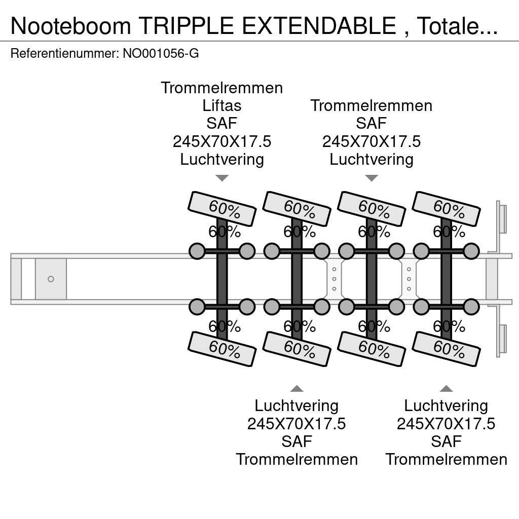 Nooteboom TRIPPLE EXTENDABLE , Totale 47,95 M 4 AXEL STEERIN Semi-remorca agabaritica