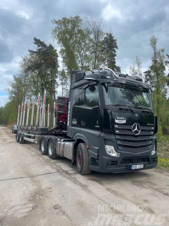 Mercedes-Benz Actros 2651 6x4 + CRANE + TRAILER Camion pentru lemne