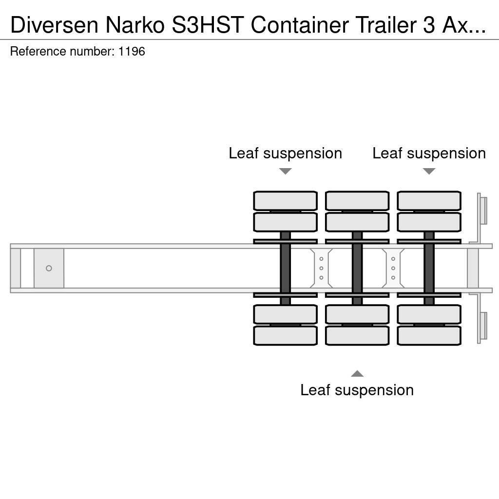 Närko S3HST Container Trailer 3 Axle BPW Camion cu semi-remorca cu incarcator