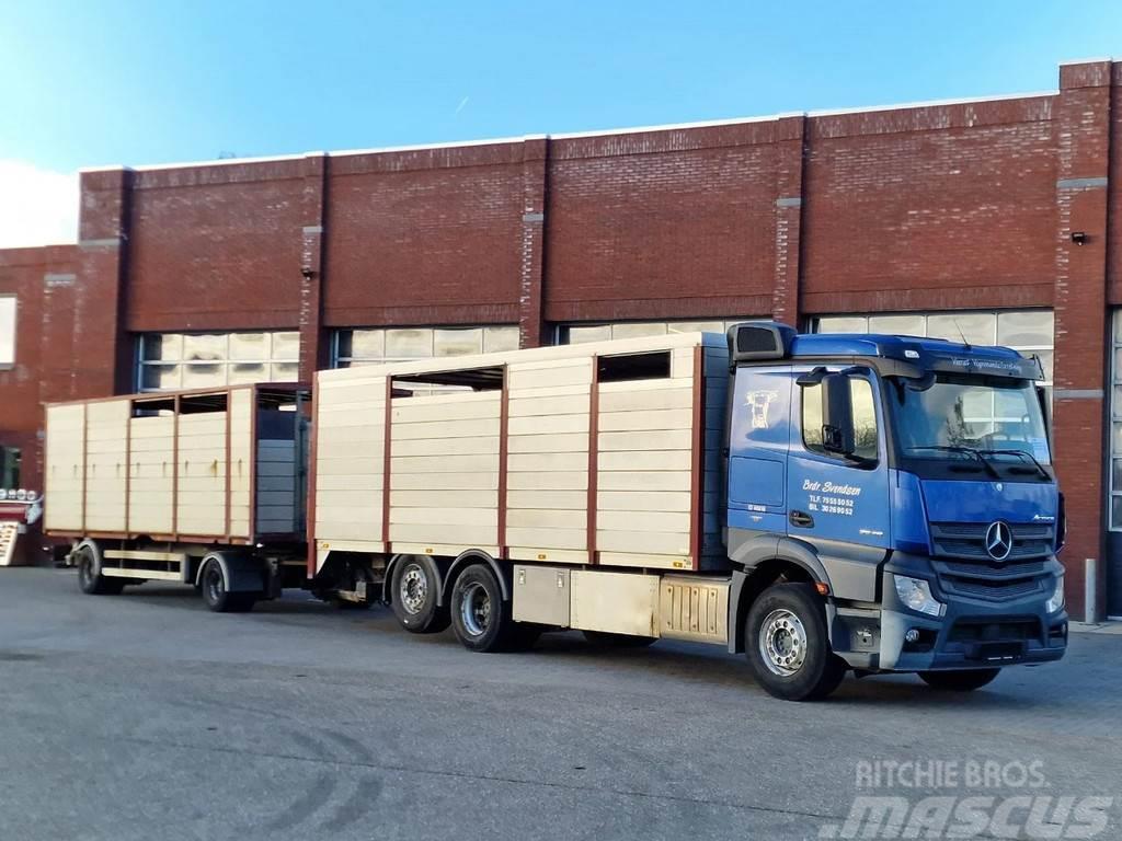 Mercedes-Benz Actros 2548 6x2 - Livestock 1 deck - Truck + Trail Camioane transport animale