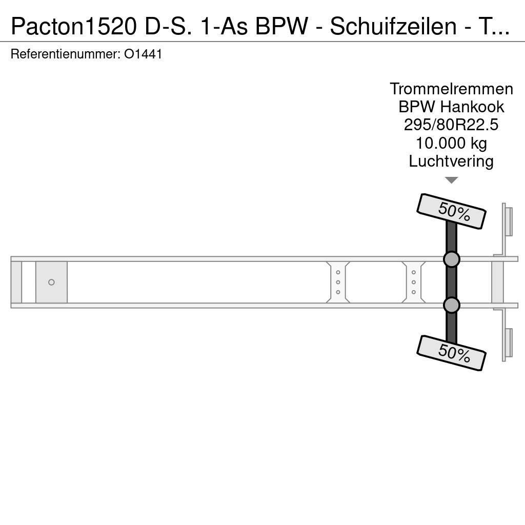 Pacton 1520 D-S. 1-As BPW - Schuifzeilen - Trommelremmen Semi-remorca speciala