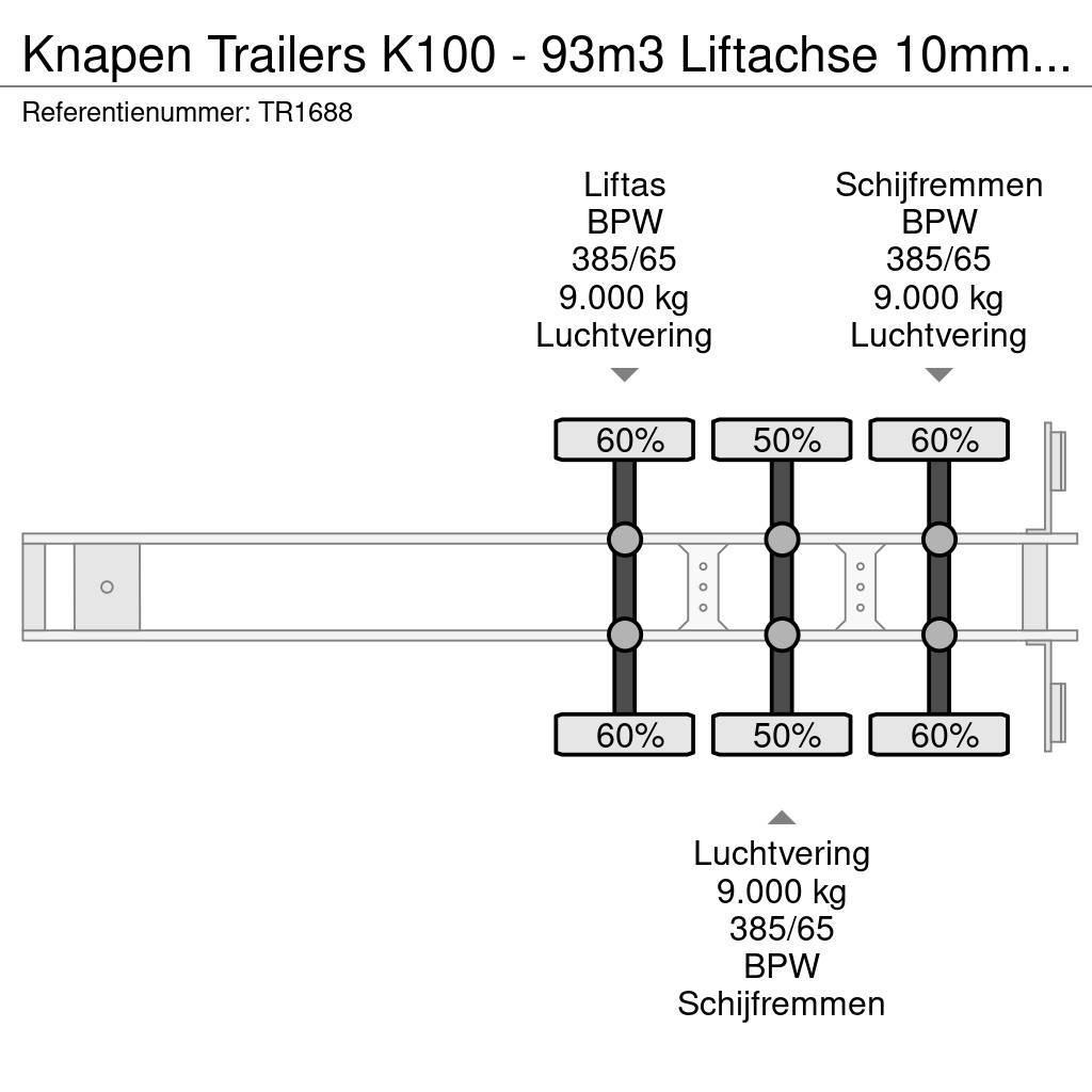 Knapen Trailers K100 - 93m3 Liftachse 10mm Powersheet Walking Floor semi-remorci