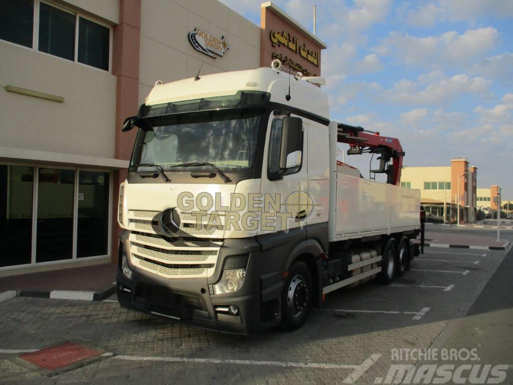 Mercedes-Benz Actros 2545 6x2 Truck w/ HMF2120K3 Block Crane Camioane cu macara