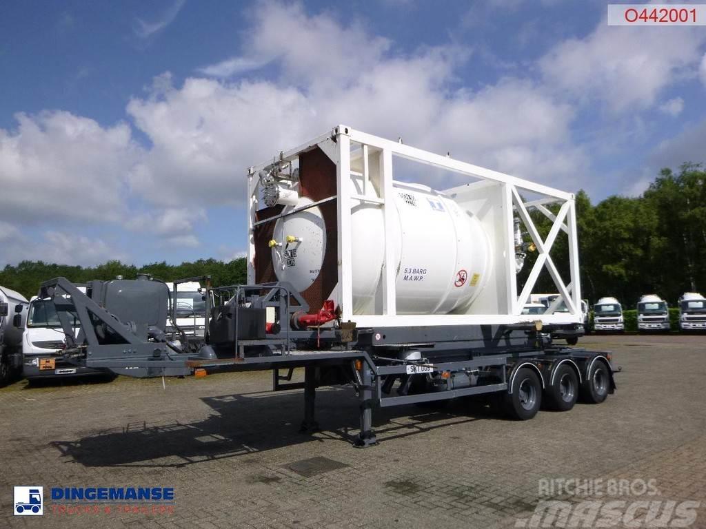  HTS 3-axle container trailer (sliding, tipping) + Semi-remorca Basculanta