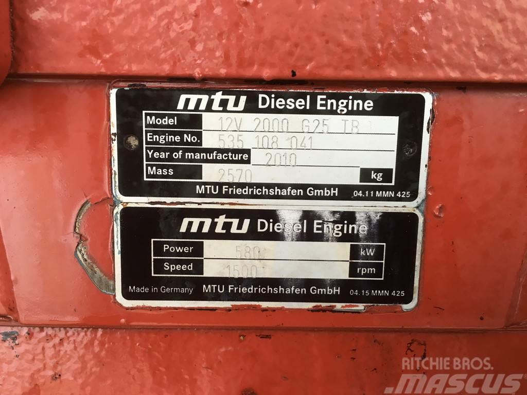 MTU 12V2000G25TB GENERATOR 625KVA USED Generatoare Diesel