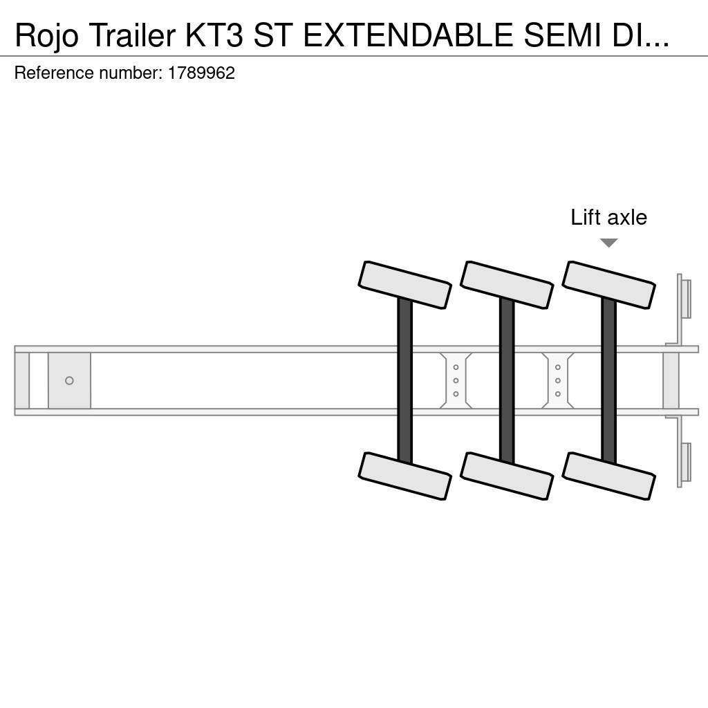 Rojo Trailer KT3 ST EXTENDABLE SEMI DIEPLADER/TIEFLADER/LOWLOAD Semi-remorca agabaritica