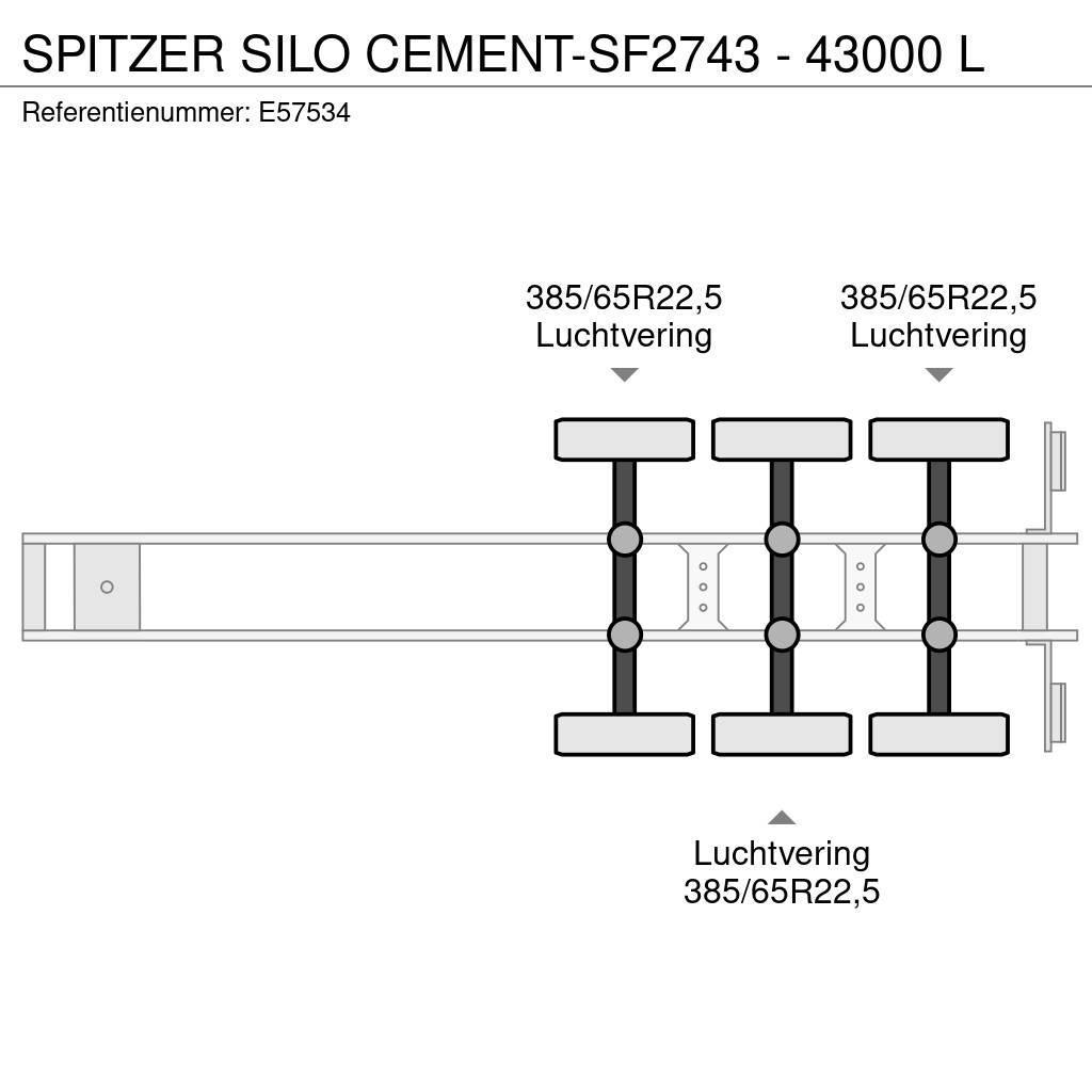 Spitzer Silo CEMENT-SF2743 - 43000 L Cisterna semi-remorci