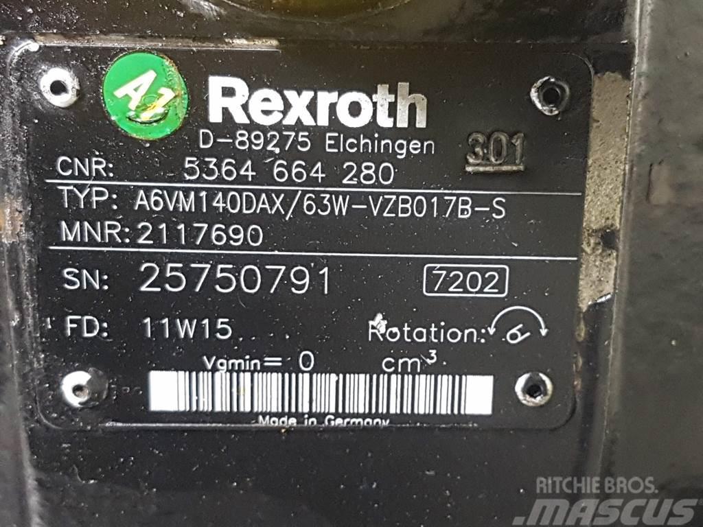 Terex TL210-5364664280-Rexroth A6VM140DAX/63-Drive motor Hidraulice