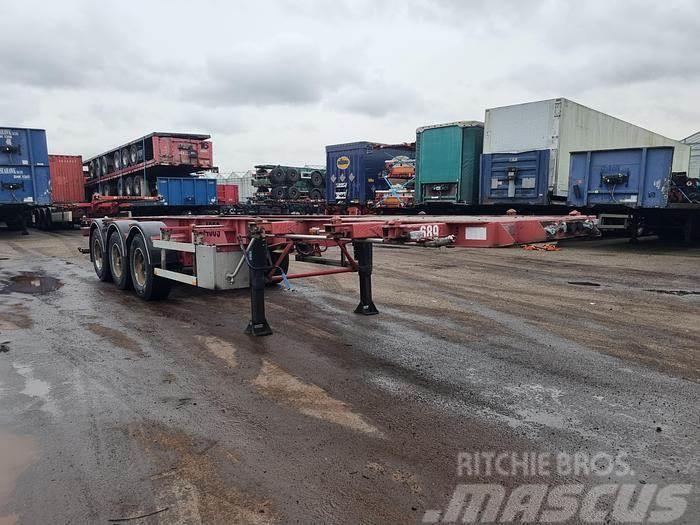 Burg 30 ft tankcontainer chassis | Bpw drum Camion cu semi-remorca cu incarcator