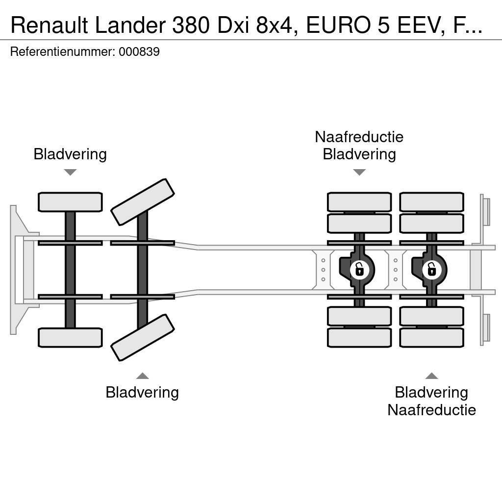 Renault Lander 380 Dxi 8x4, EURO 5 EEV, Fassi, Remote, Ste Camioane platforma/prelata
