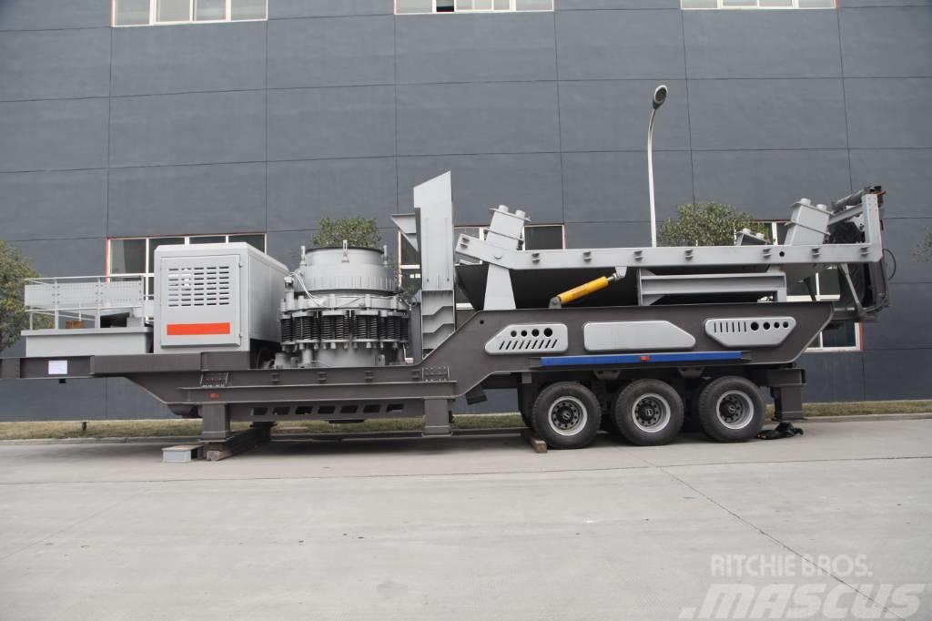 Liming KC75 Mobile cone crusher,sand washing & screening Concasoare mobile