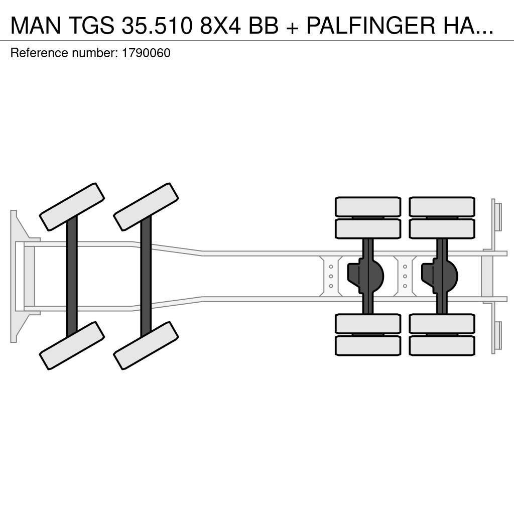 MAN TGS 35.510 8X4 BB + PALFINGER HAAKARMSYSTEEM + PAL Camioane cu macara