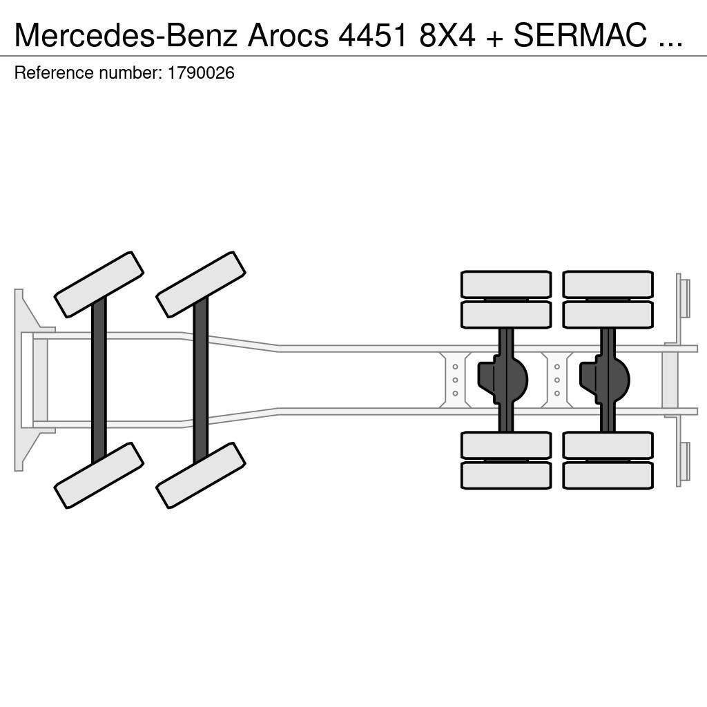 Mercedes-Benz Arocs 4451 8X4 + SERMAC 5Z42 BETONPOMP/BETONPUMPE/ Pompa pentru beton