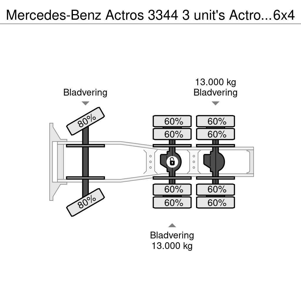 Mercedes-Benz Actros 3344 3 unit's Actros 3344 6x4 Kippydraulik Autotractoare