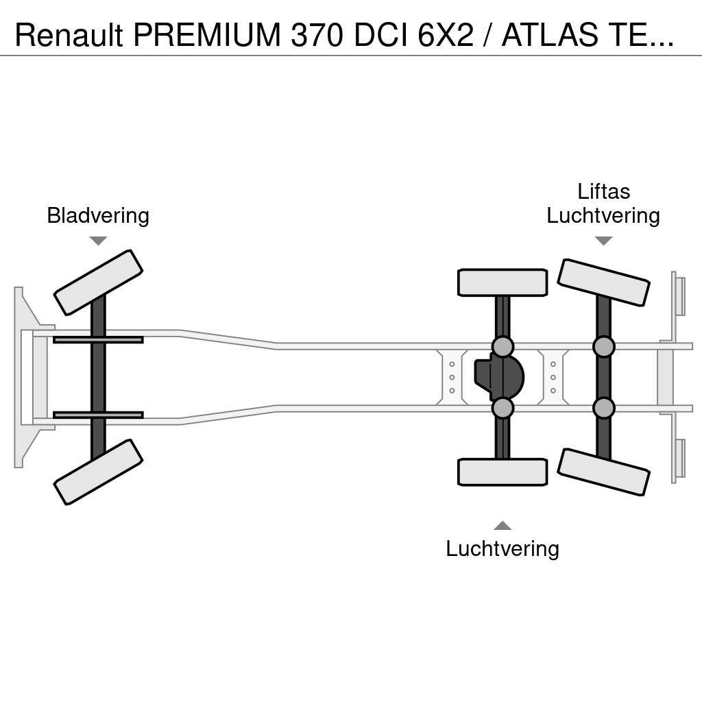 Renault PREMIUM 370 DCI 6X2 / ATLAS TEREX 240.2 E-A4 / 24 Camioane platforma/prelata