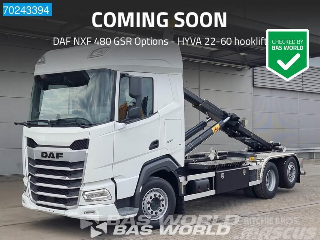 DAF XF 480 6X2 NEW HYVA 22-60 ACC GSR Options Lift-Len Camion cu carlig de ridicare