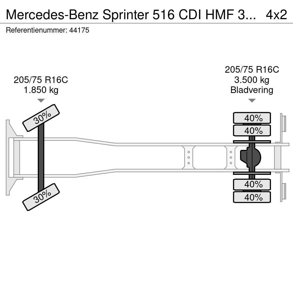 Mercedes-Benz Sprinter 516 CDI HMF 3 Tonmeter laadkraan Macara pentru orice teren