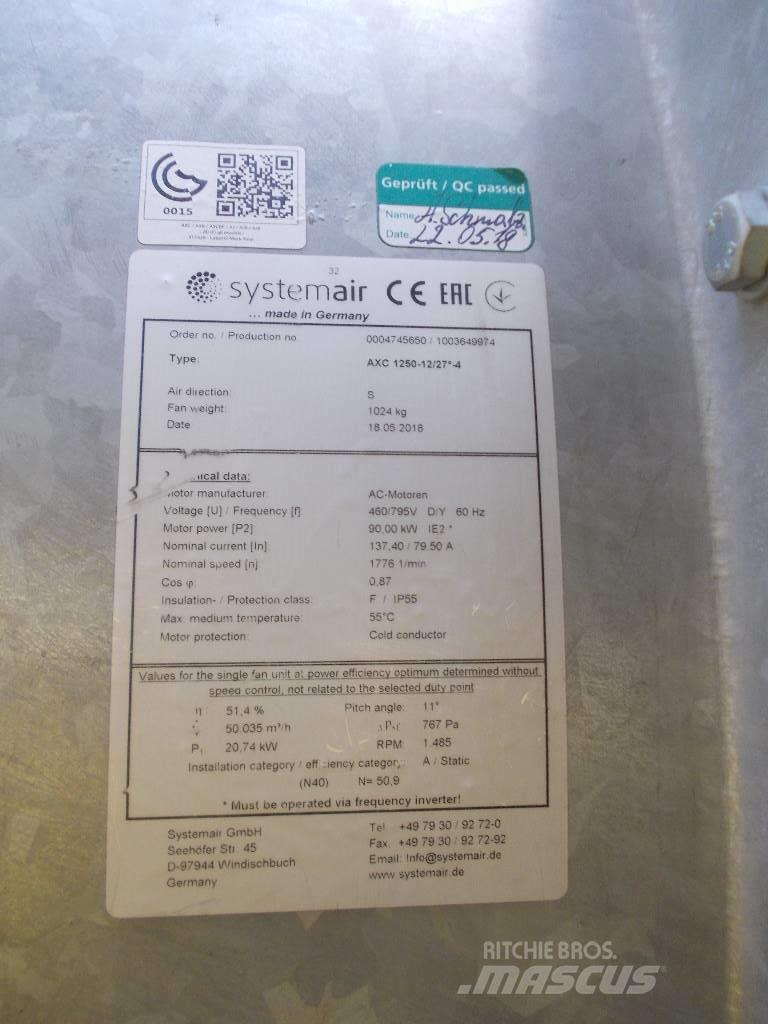  Systemair AXC 1250 12/27° 4 Alte echipamente miniere