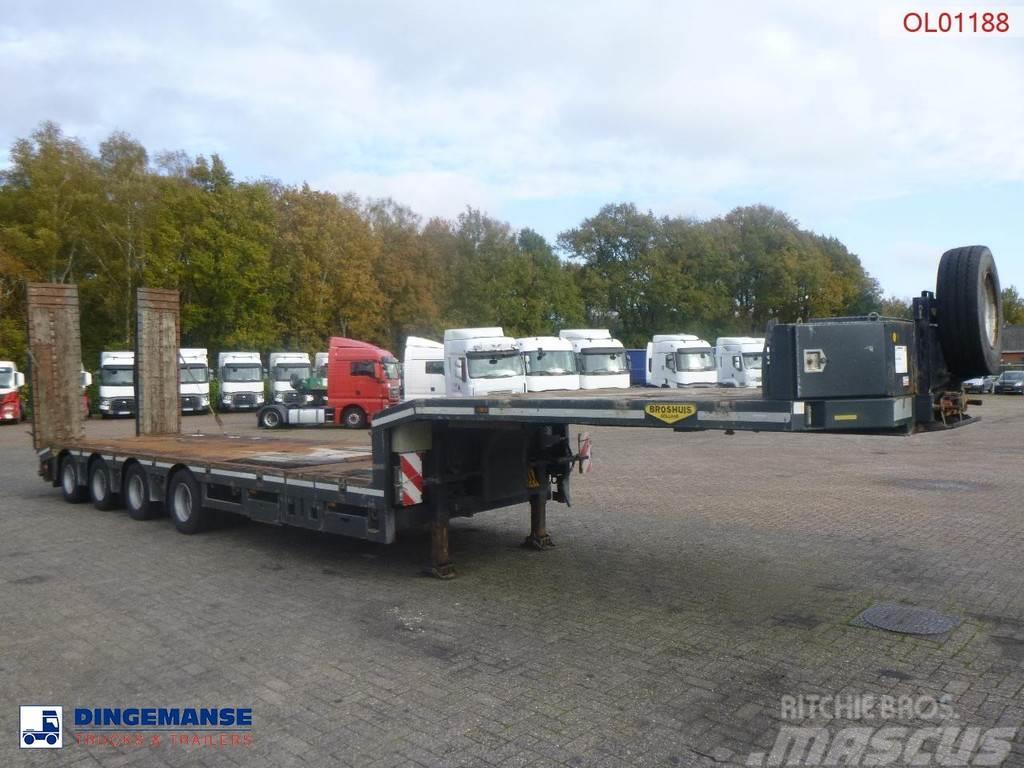 Broshuis 4-axle semi-lowbed trailer 71t + ramps + extendabl Semi-remorca agabaritica