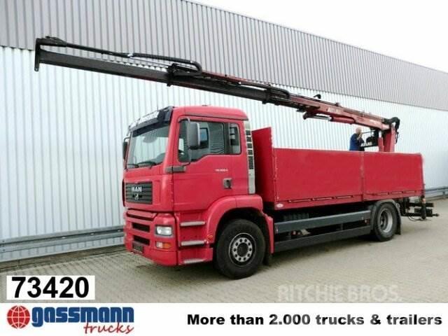 MAN TGA 18.360 4x2, Baustoff, Kran ATLAS 125.1 Camioane platforma/prelata