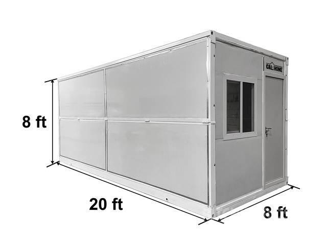  20 ft x 8 ft x 8 ft Foldable Metal Storage Shed wi Containere pentru depozitare