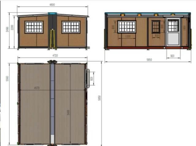  2023 4.7 m x 5.85 m Folding Portable Building (Unu Altele