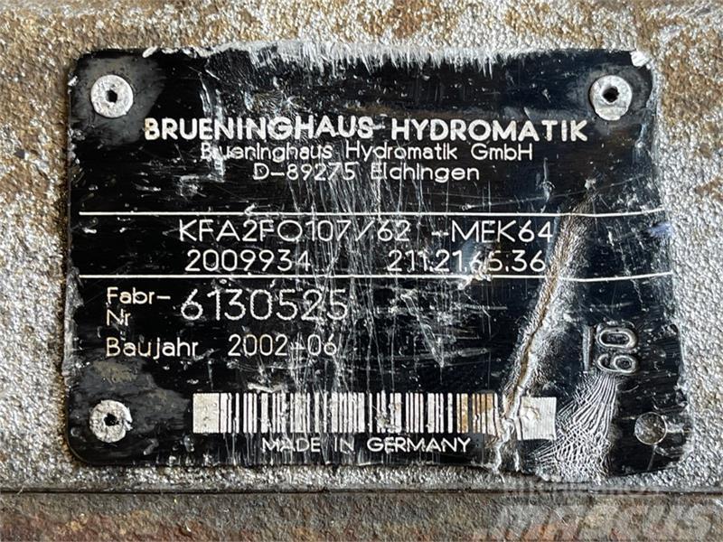 Brueninghaus Hydromatik BRUENINGHAUS HYDROMATIK HYDRAULIC PUMP KFA2FO107 Hidraulice