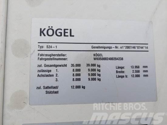 KöGEL S24 TAUTLINER, ALUFELGEN, SAF-ACHSEN, Semi-remorca speciala