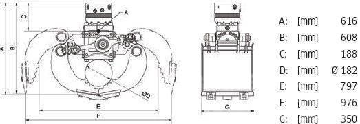 DMS SG3535 inkl. Rotator Sortiergreifer - NEU Cupa