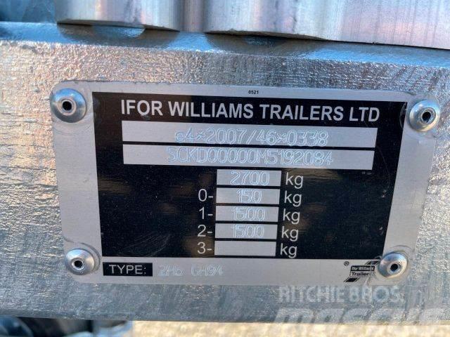 Ifor Williams 2Hb GH27, NEW NOT REGISTRED,machine transport084 Remorci transport vehicule