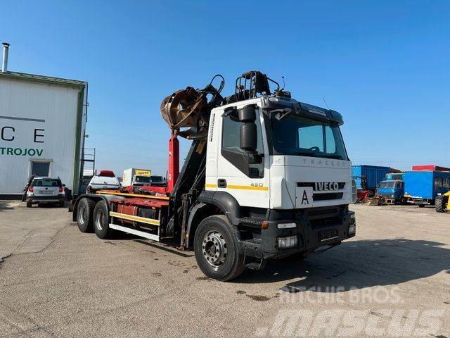 Iveco TRAKKER 450 6x4 for containers,crane, E4 vin 530 Camion cu carlig de ridicare