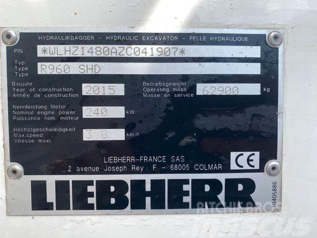 Liebherr R960 SHD ** BJ. 2015* 10.000H/Klima/ZSA/TOP Zust Excavatoare pe senile