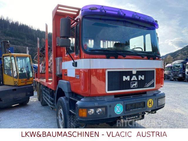 MAN 33.403 Holztransporter mit Kran PENZ Camion pentru lemne