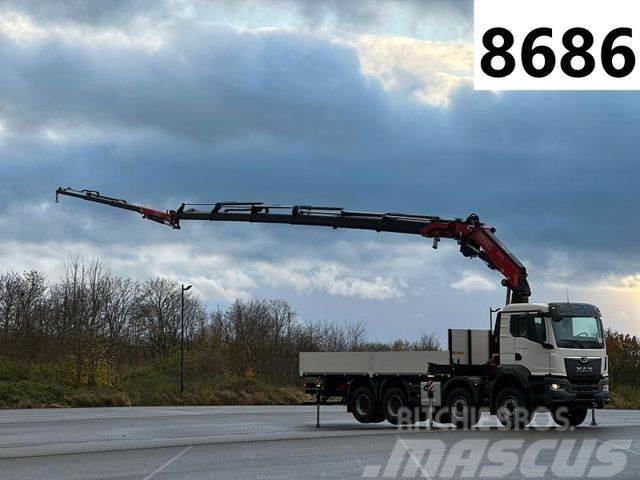 MAN TGS 35.470 8x4 Pritsche + FASSI F345RB Kran,JIB Camioane platforma/prelata