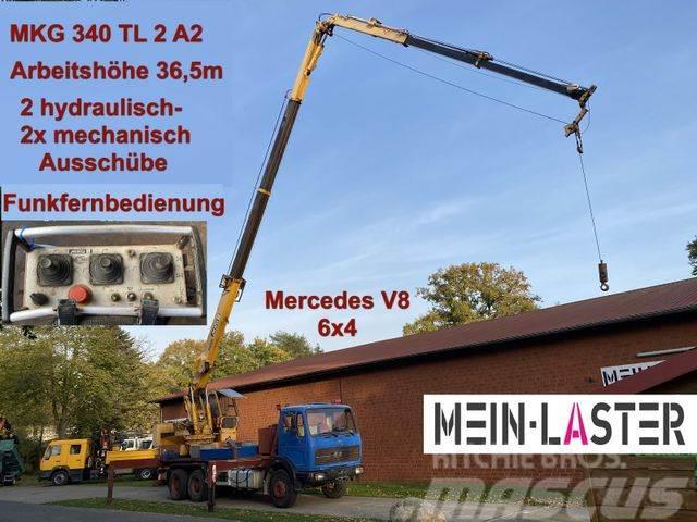 Mercedes-Benz 2622 V8 6x4 MKG 340 T2A2 36,5m Seilwinde Funk Camioane cu macara