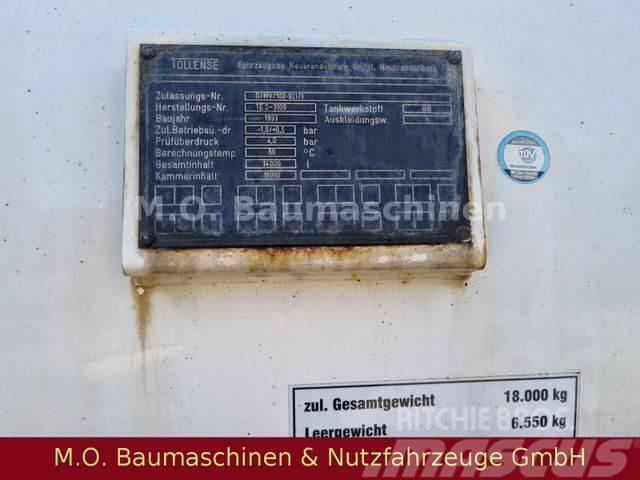  Saugwagenanhänger / Tollense TH 93 / 14.000 L Remorci Cisterne