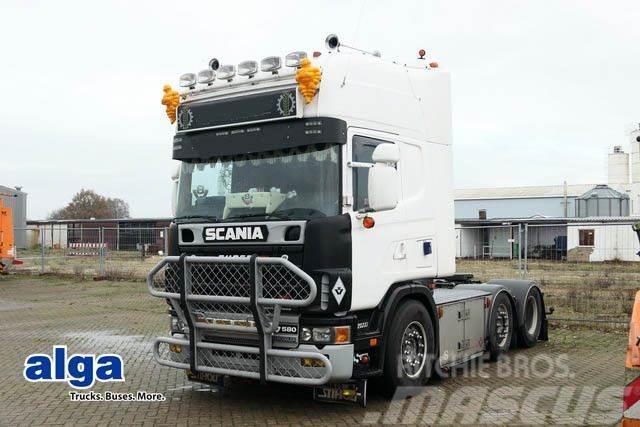 Scania R 164 6x2, V8, Hydraulik, ADR, Klima,Lampenbügel Autotractoare