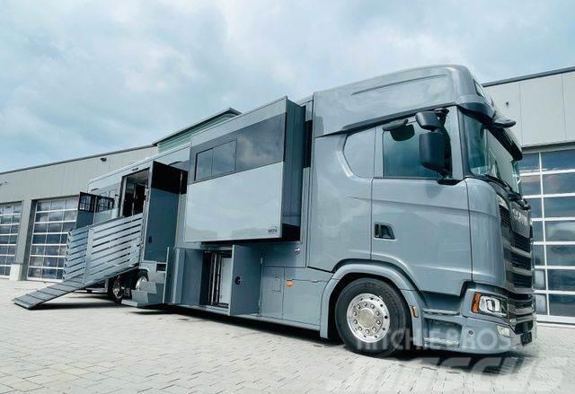 Scania S 450 Doppel Pop-out Pop-Up Pferdetransporter Camioane transport animale