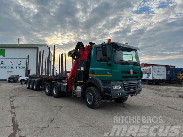 Tatra woodtransporter 6x6, crane + R.CH trailer vin343 Camion pentru lemne
