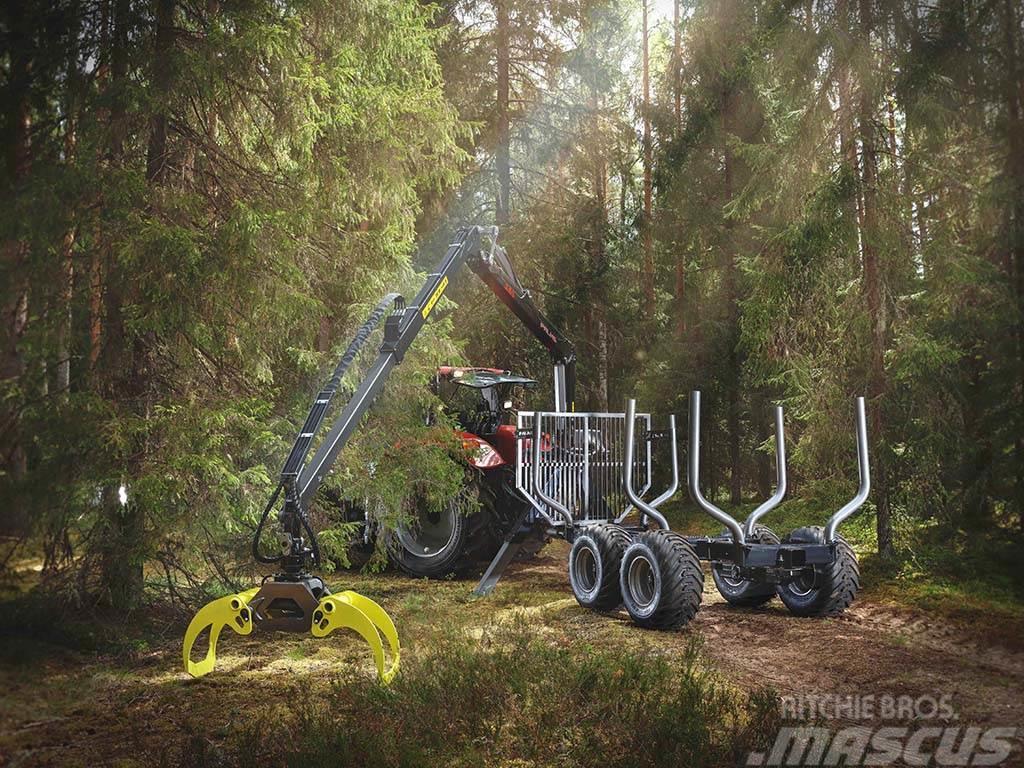 Palms Skogsvagn 10 ton med 6.3 kran Remorci forestiere