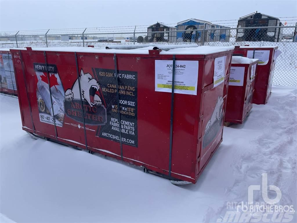 Arctic Shelter 80 ft x 40 ft x 24 ft Peak Doub ... Construcții din cadru metalic