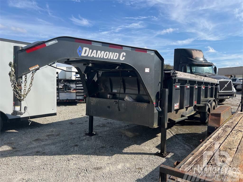 Diamond C 18 ft T/A Gooseneck Dump Remorci transport vehicule