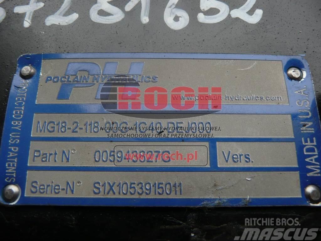 Poclain MG18-2-118-00G-1C40-DEJ000 005943827-G 87281652 Motoare