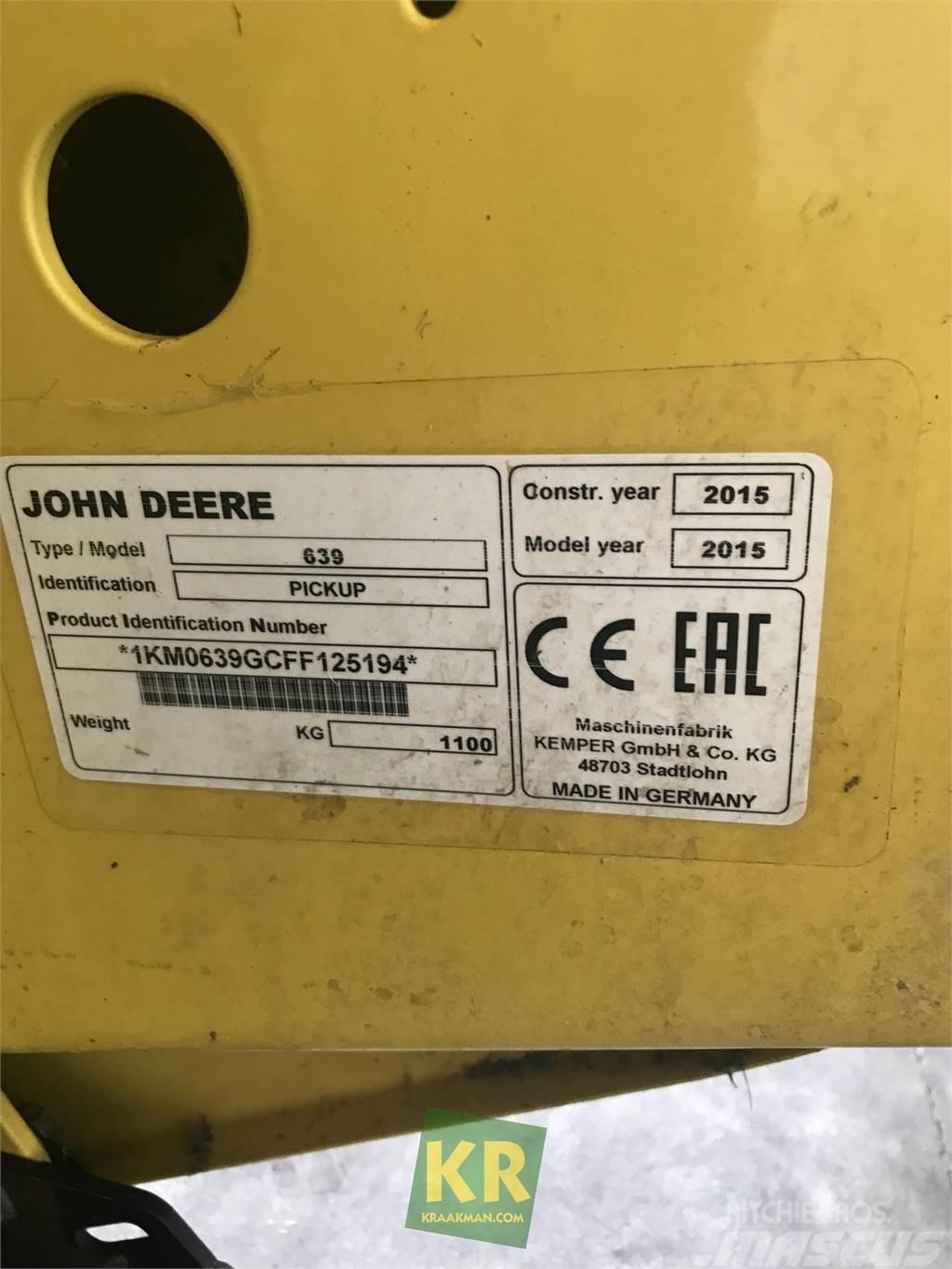 John Deere 639 Accesorii forajere cu autopropulsare