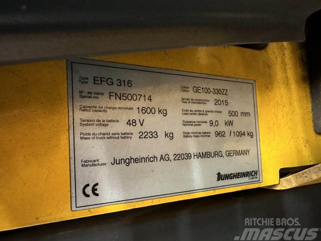 Jungheinrich EFG 316 - FREIHUB-Mast !!! Stivuitor electric